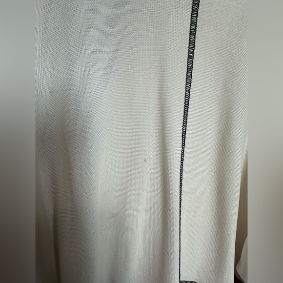 St. John Red, Black, and White Striped Cardigan - Picture 12 of 16